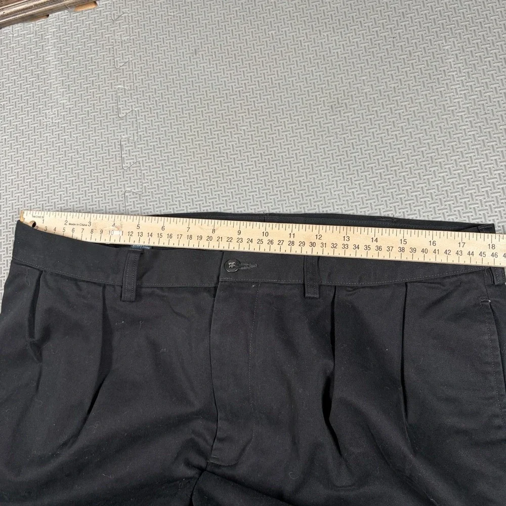 VTG Polo Ralph Lauren Pants Mens 36x34(33) Black Ethan Pleated Relaxed Old Money